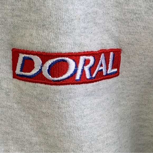 Vintage Doral Cigarettes Adult Coat Size Large Varsity Bomber Embroidery Logo - Picture 6 of 9